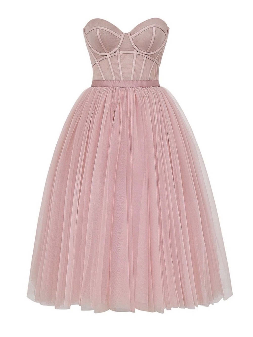 House of CB 'Darling' French
Rose Tulle Midi Dress, size medium - Picture 3 of 7